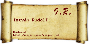 István Rudolf névjegykártya
