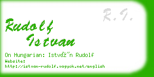 rudolf istvan business card